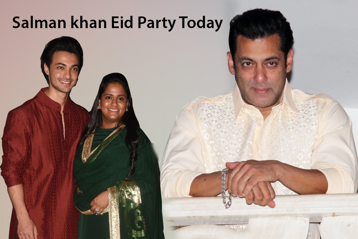 Salman khan with arpita khan sharma eid party-aayush sharma