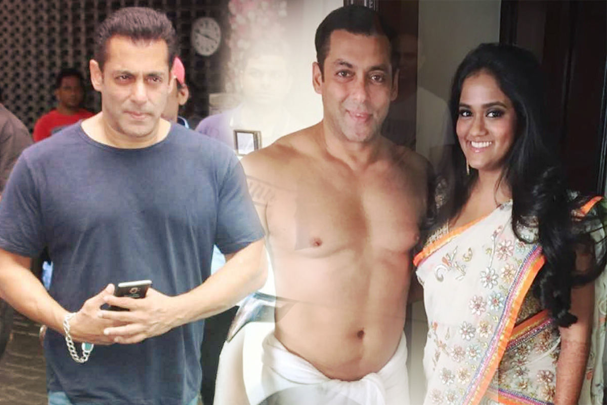 Salman khan with arpita khan sharma eid party