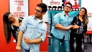 Akshara Singh with Aamir Khan